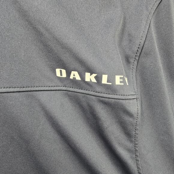 Oakley Polo Shirt Mens XXL Aero Stripe Mashie Golf Performance Green Gray White - Picture 9 of 11